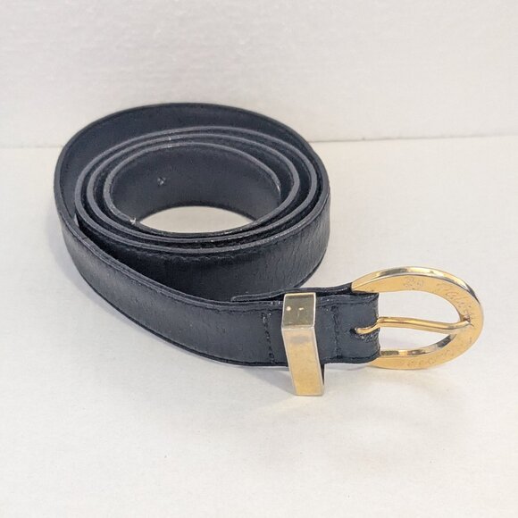 Vintage PALOMA PICASSO Italy Black Genuine Leather Belt